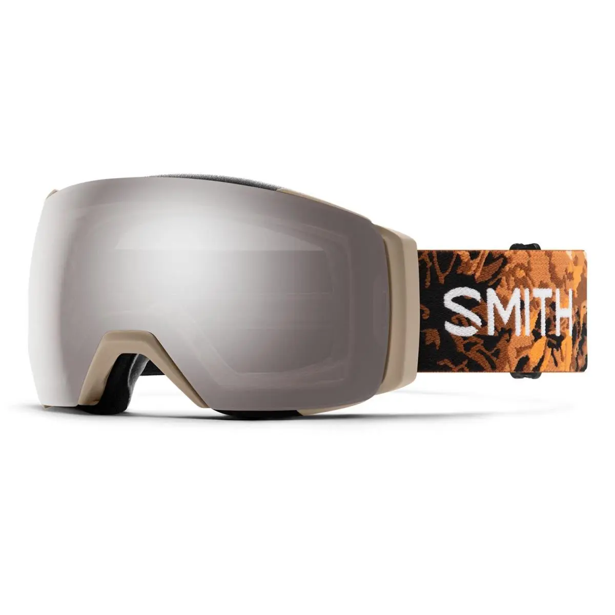 Smith I/o Mag XL Low Bridge Snow Goggles Beige Botanist Sun Platinum Mirror +
