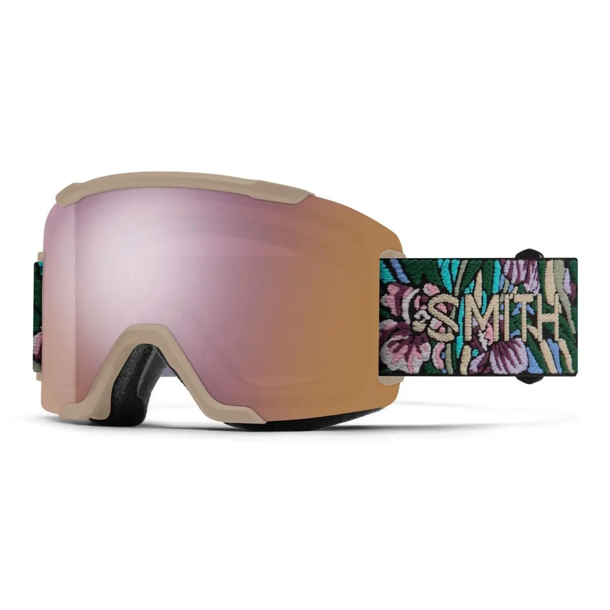 Smith Squad Snow Goggles Iris Pham AC CP Everyday Rose Gold Mirror Lens + Bonus