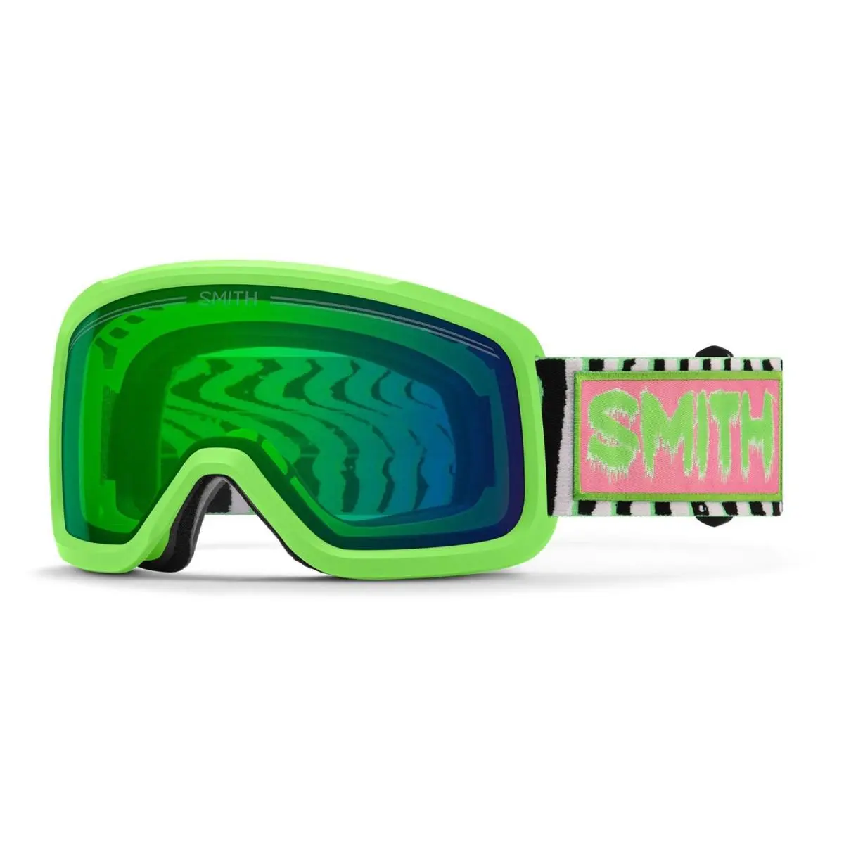 Smith Shakedown Snow Goggles Slime Static Shag Everyday Green Mirror + Bonus by Smith Optics