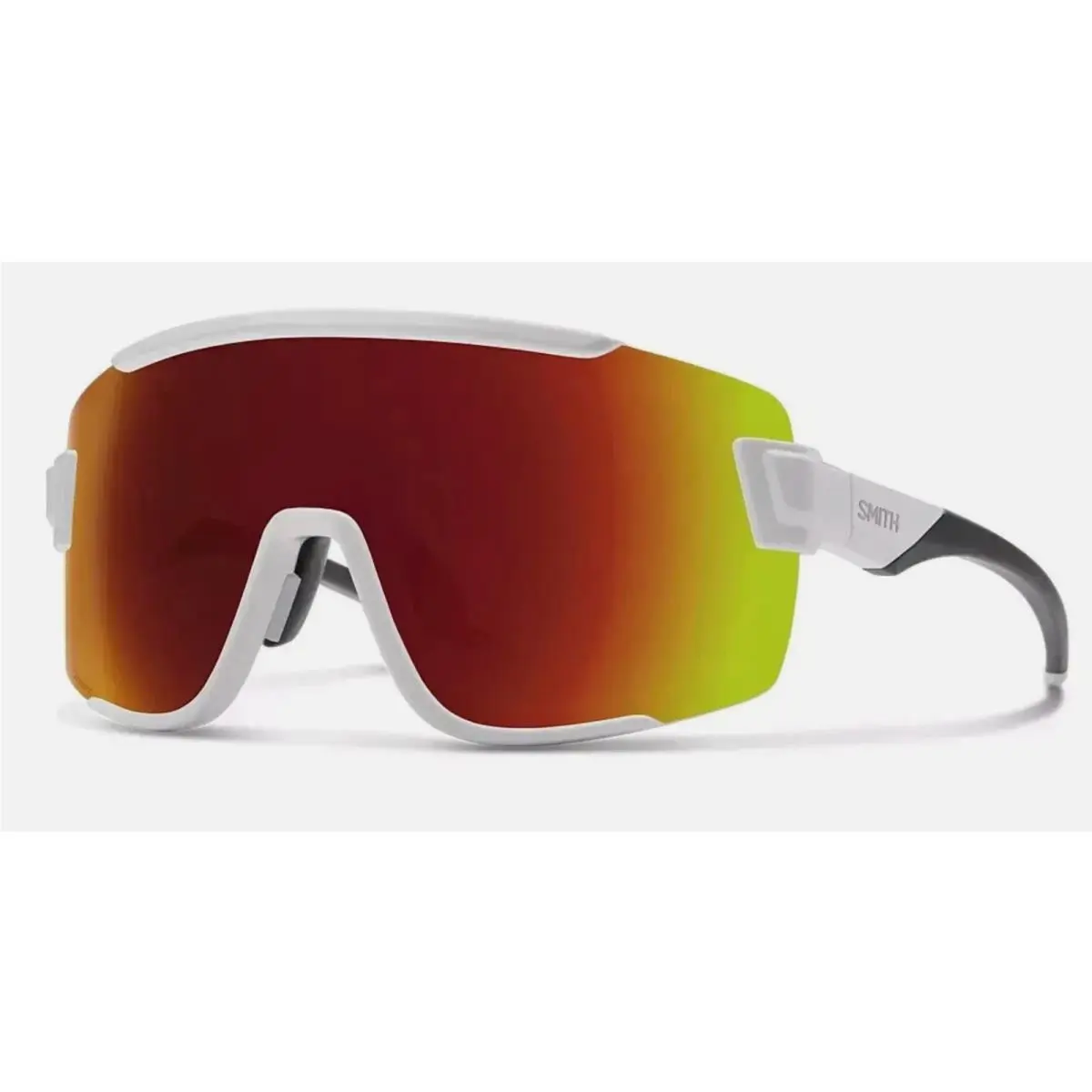 Smith Wildcat Sunglasses-white-chromapop Red Mirror+bonus Lens