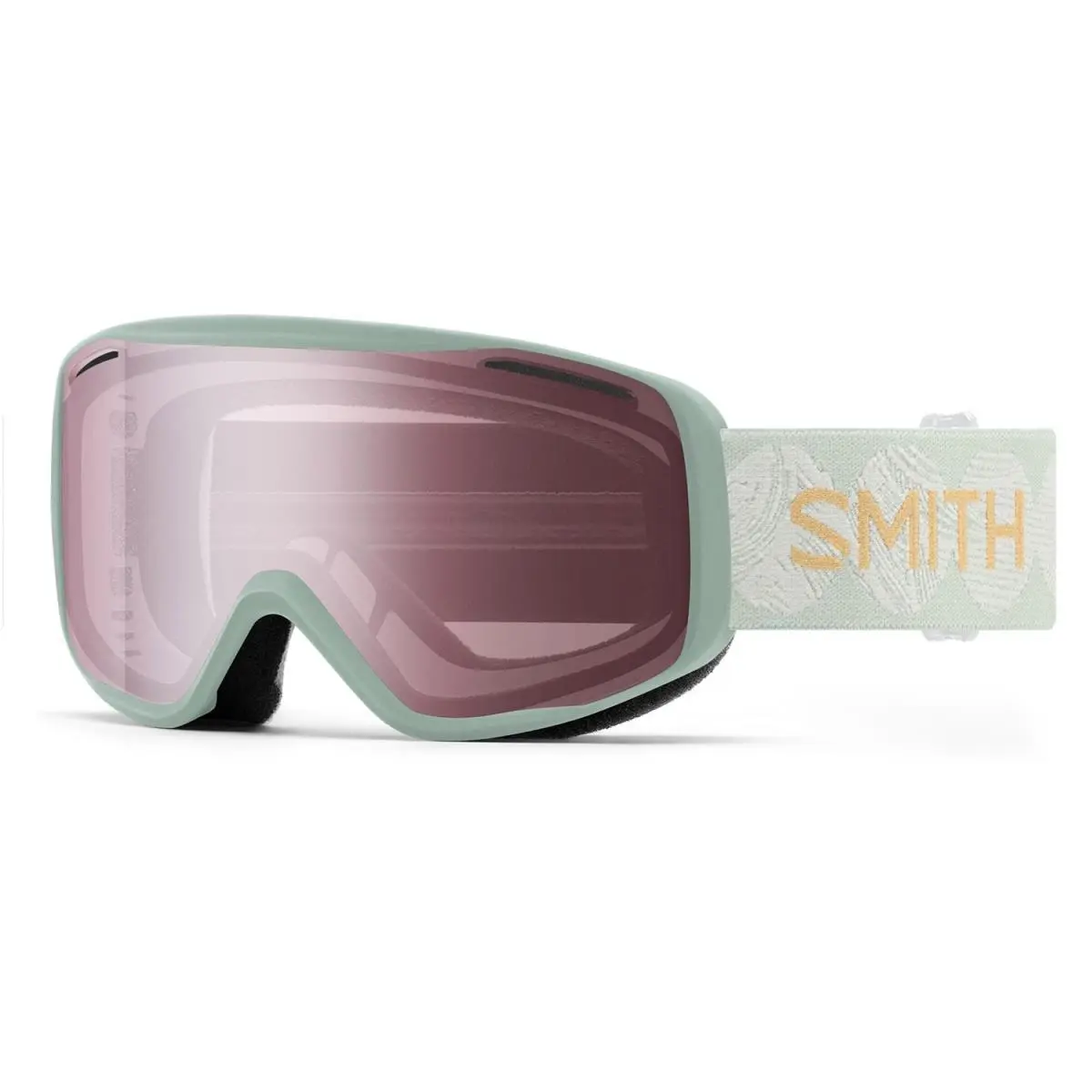 Smith Rally Ski / Snow Goggles Soft Green Waves Frame Ignitor Mirror Lens by Smith Optics