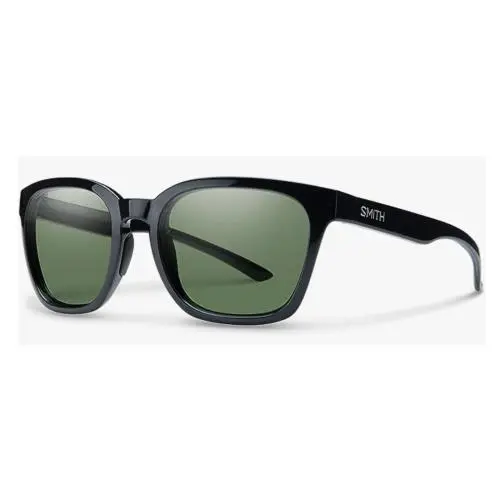 Smith Founder Sunglasses-black Gloss-gray Green Chromapop Polarized Lens