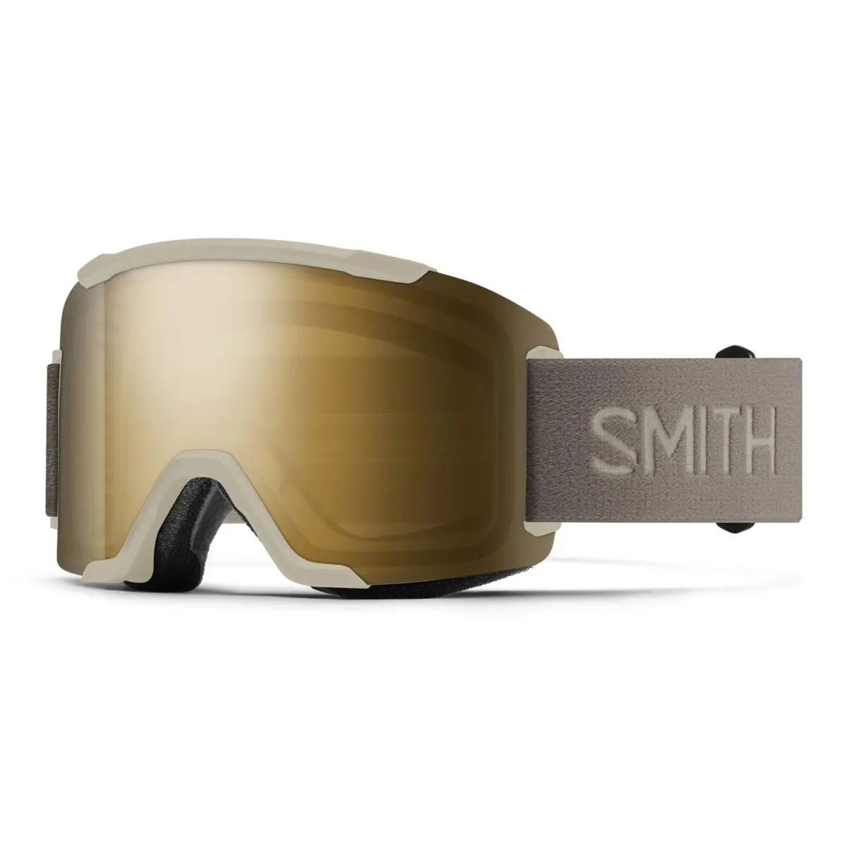 Smith Squad Snow Goggles Chalk Chromapop Sun Black Gold Mirror Lens + Bonus