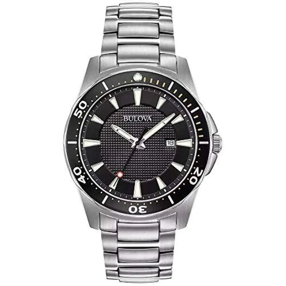 Classic Men’s Stainless Steel Bracelet Watch 98B328 by Bulova