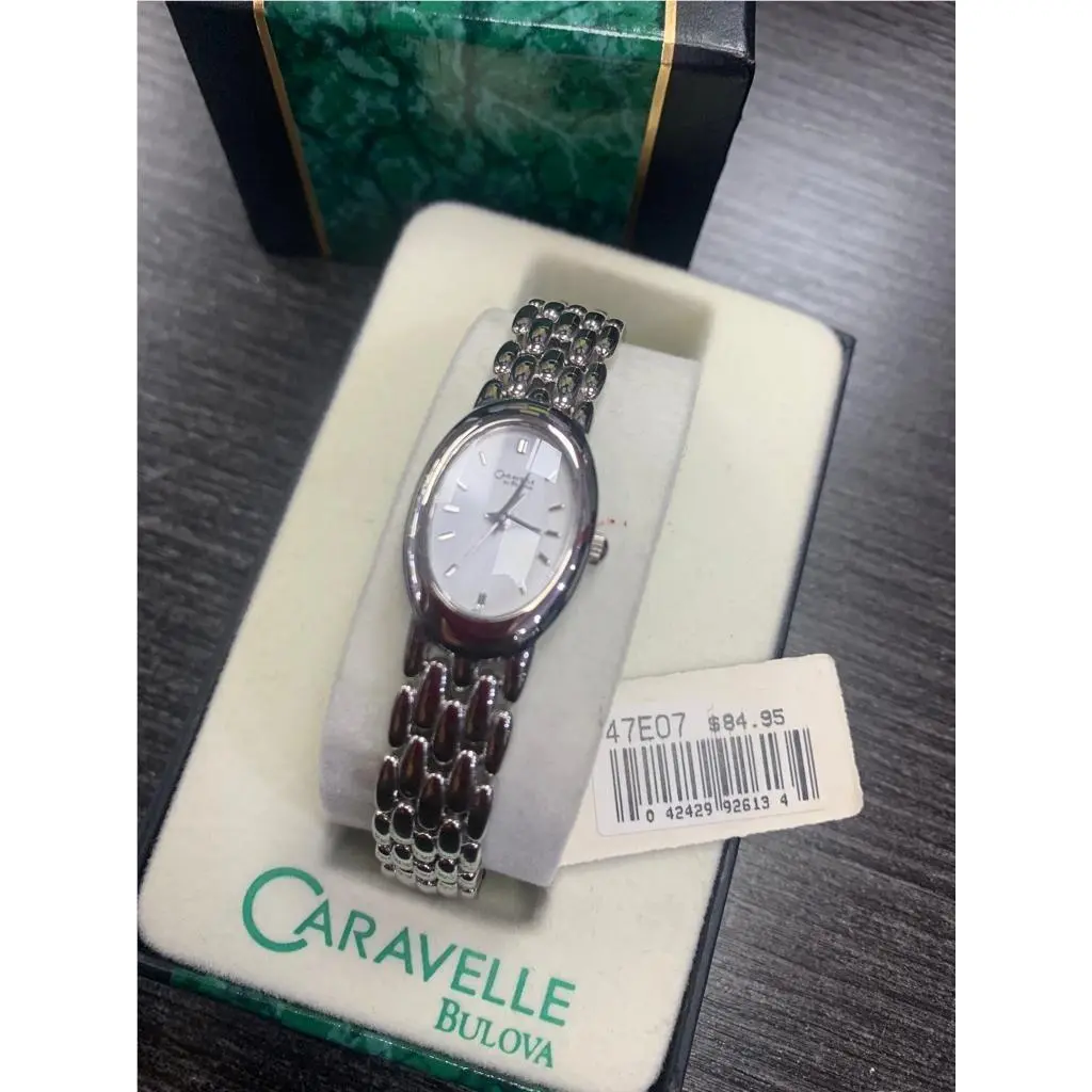 Caravelle  Women`s 47E07 Silver Tone Watch - in Orig Pkg by Bulova
