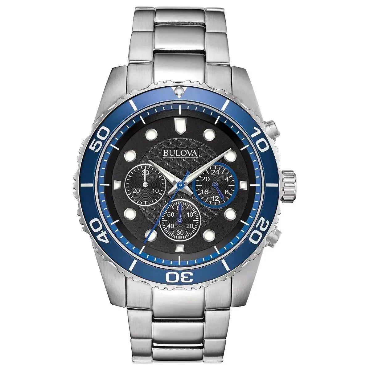 Bulova Men`s Classic Sport 6 Hand Chronograph Quartz Watch Luminous 43mm - Quartz