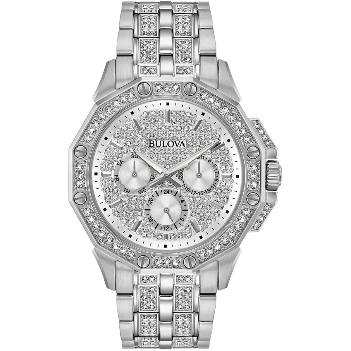 Bulova Men`s Octava Silver Dial Watch - 96C134