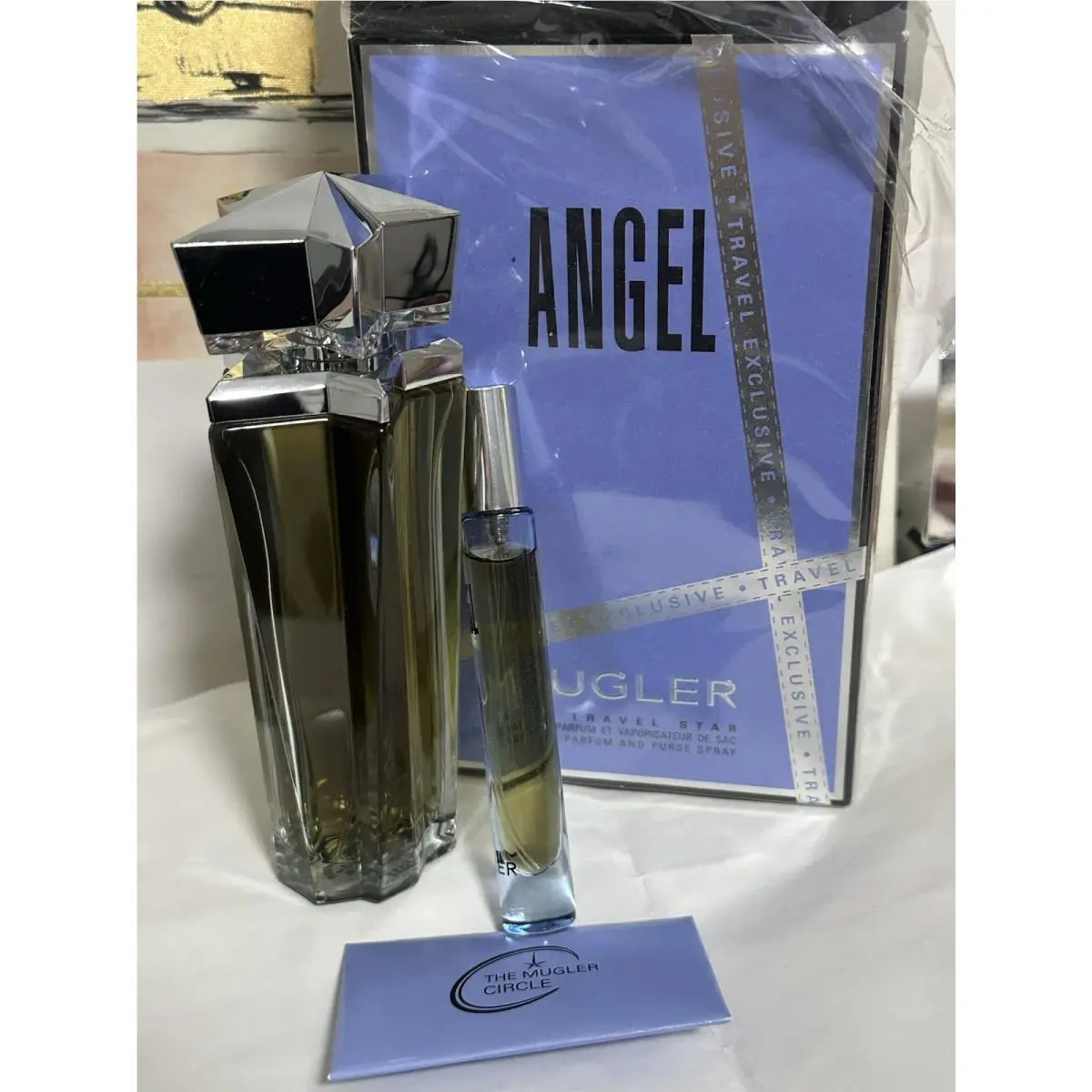 Angel Edp Refillable Star Mugler 3.4oz Dark Fluid + Roll 0.2