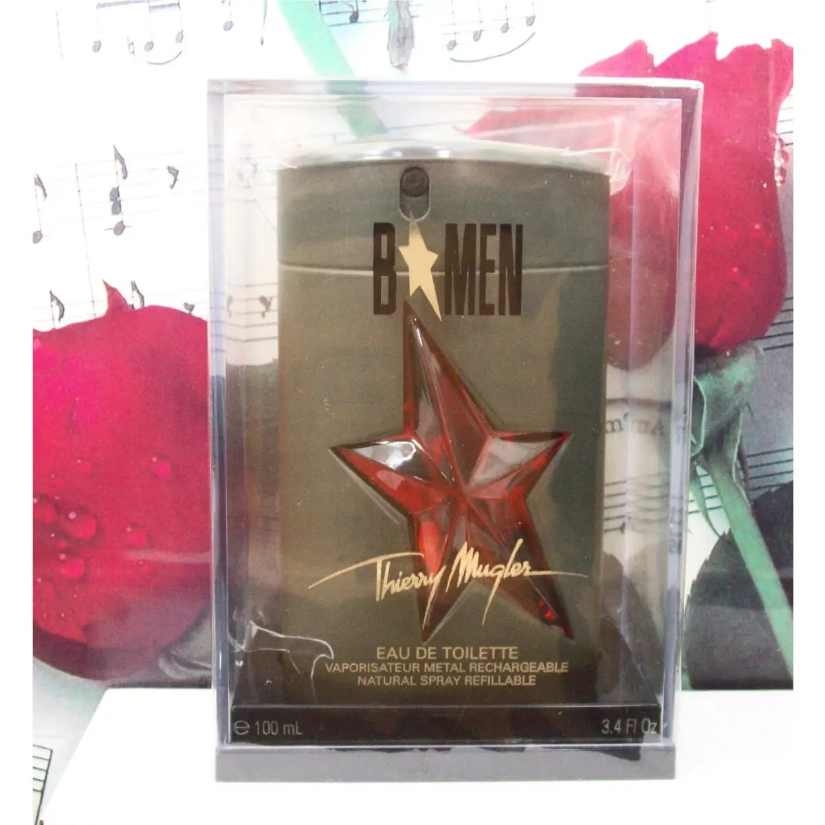 B Men Edt Spray 3.4 Oz. By Thierry Mugler. Metal Case