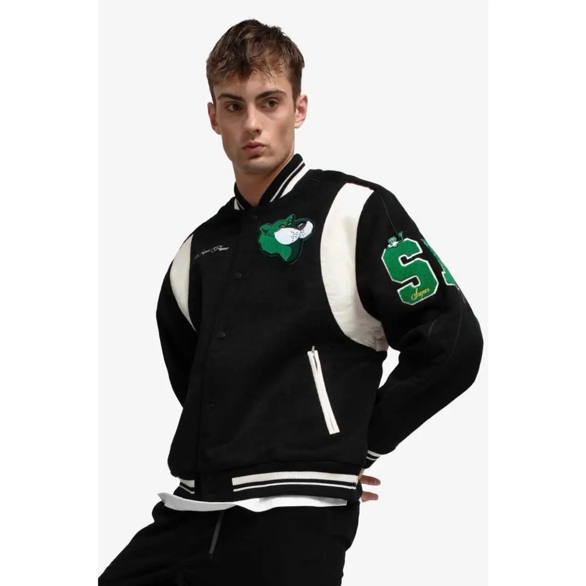 Vintage Retro Puma Wool Varsity Bomber Football Eisenhower Track Jacket S