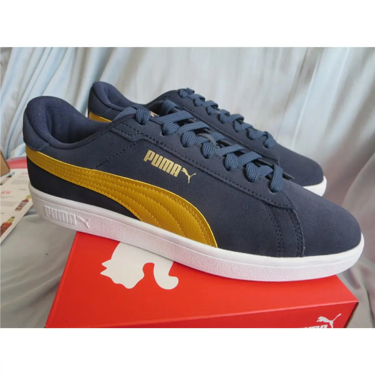 Smash 3.0 Lace Up Mens Blue Sneakers Casual Shoes 39098411 Size 9M by Puma