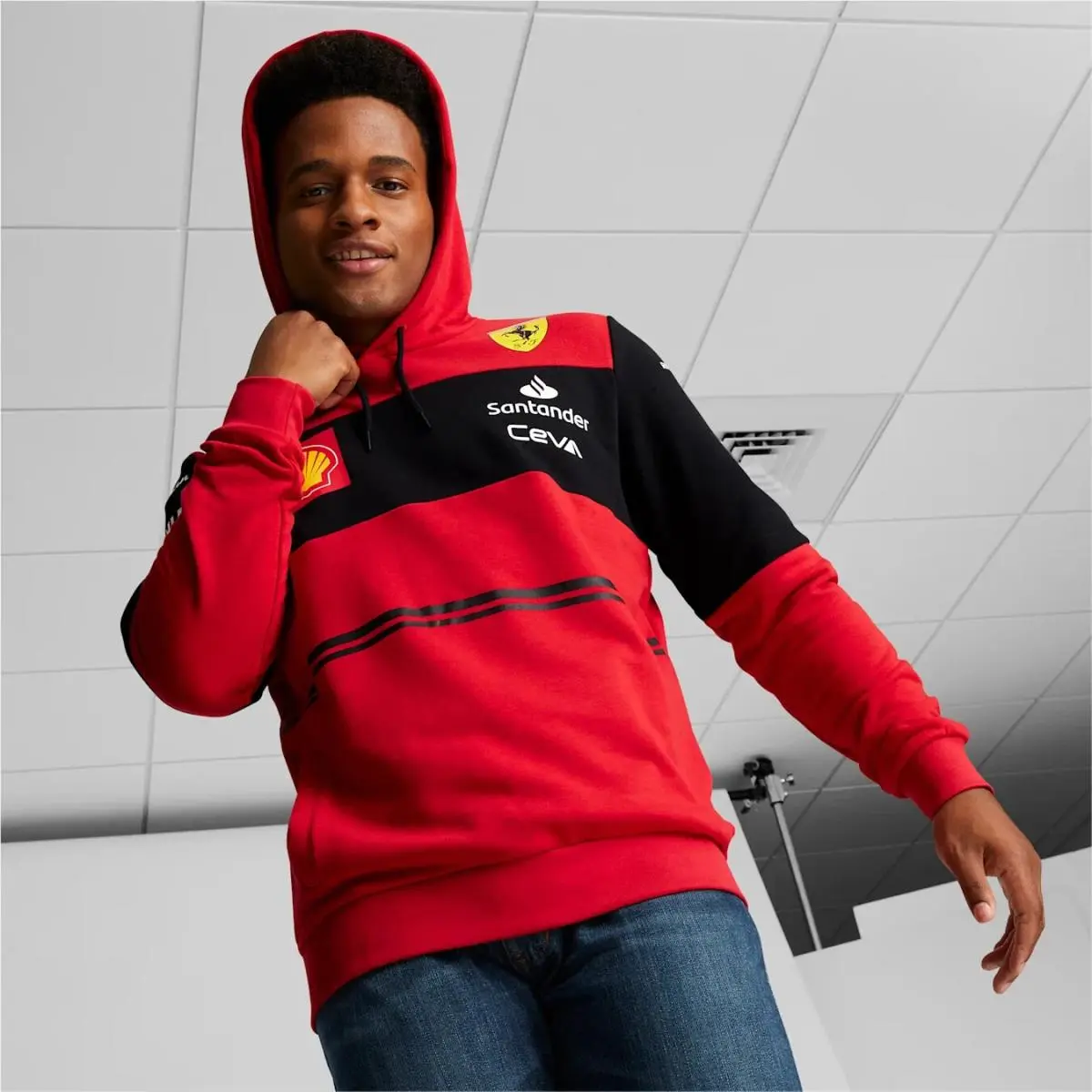 Puma Scuderia Ferrari F1 Team Hoodie Sweatshirt Men`s Large Red