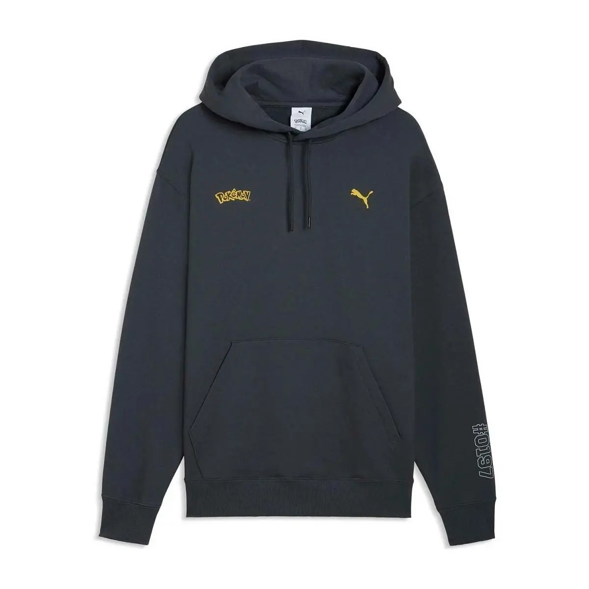 Pokemon x Puma Mens Umbreon Relaxed Pullover Hoodie Sweatshirt Size L Gray