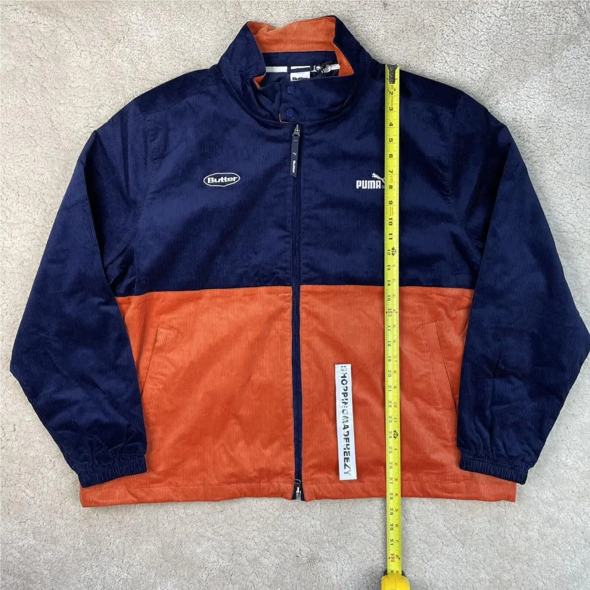 Puma clothing - Puma Corduroy Top - Corduroy Top - 532436-06 - Orange / Blue 1