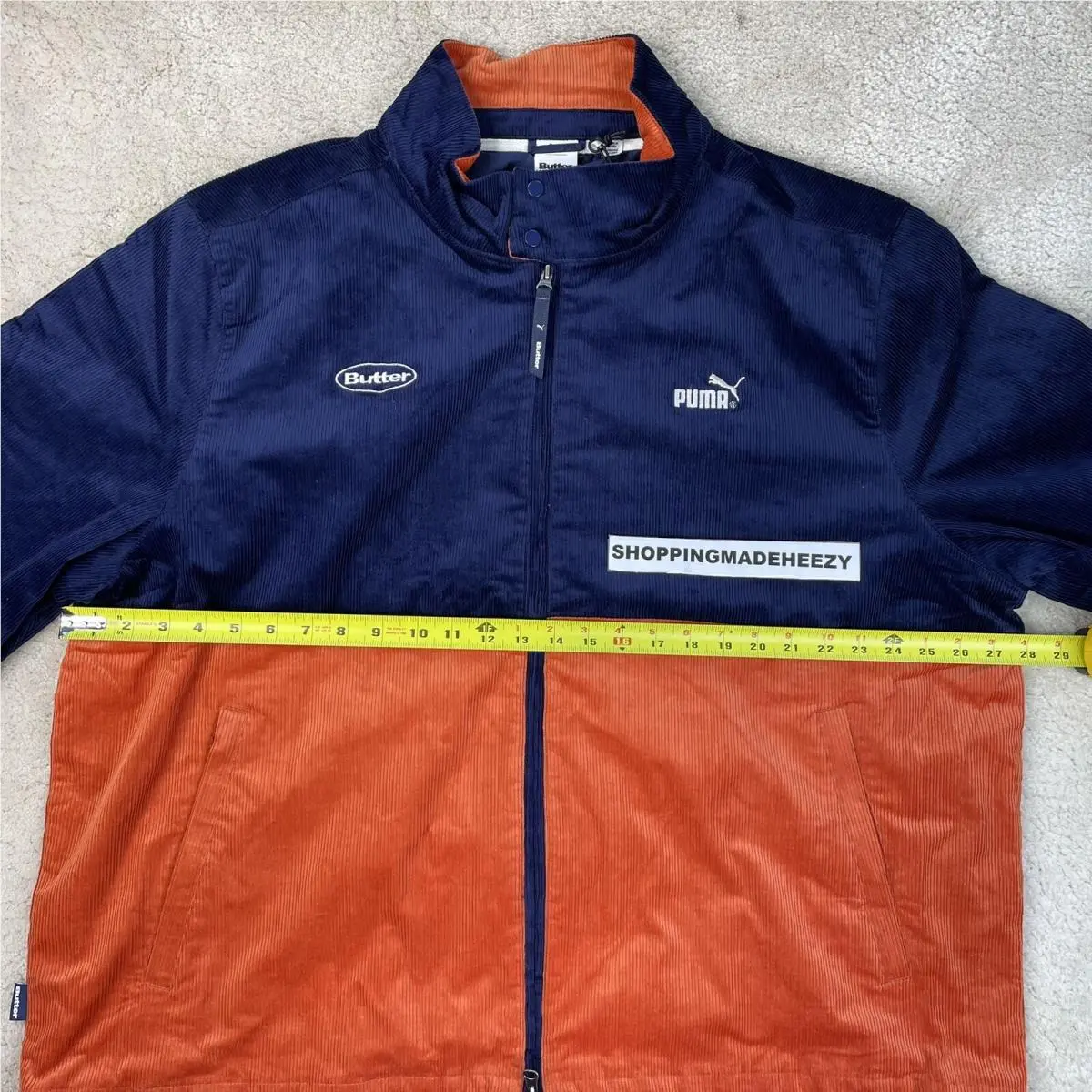 Puma clothing - Puma Corduroy Top - Corduroy Top - 532436-06 - Orange / Blue 2