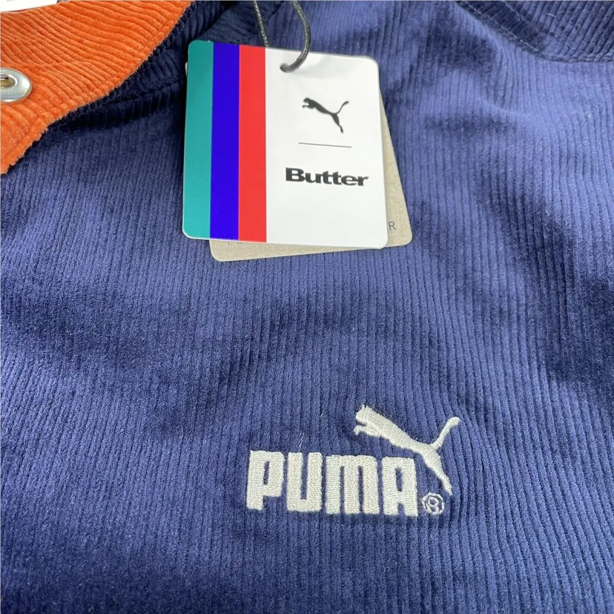 Puma clothing - Puma Corduroy Top - Corduroy Top - 532436-06 - Orange / Blue 3
