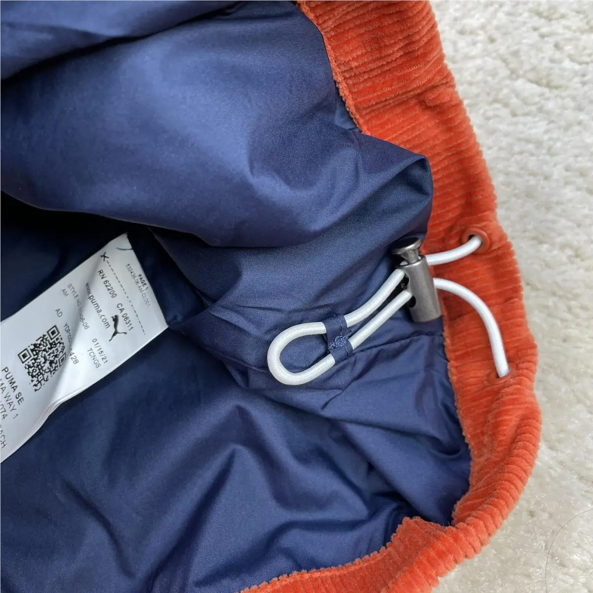 Puma clothing - Puma Corduroy Top - Corduroy Top - 532436-06 - Orange / Blue 7