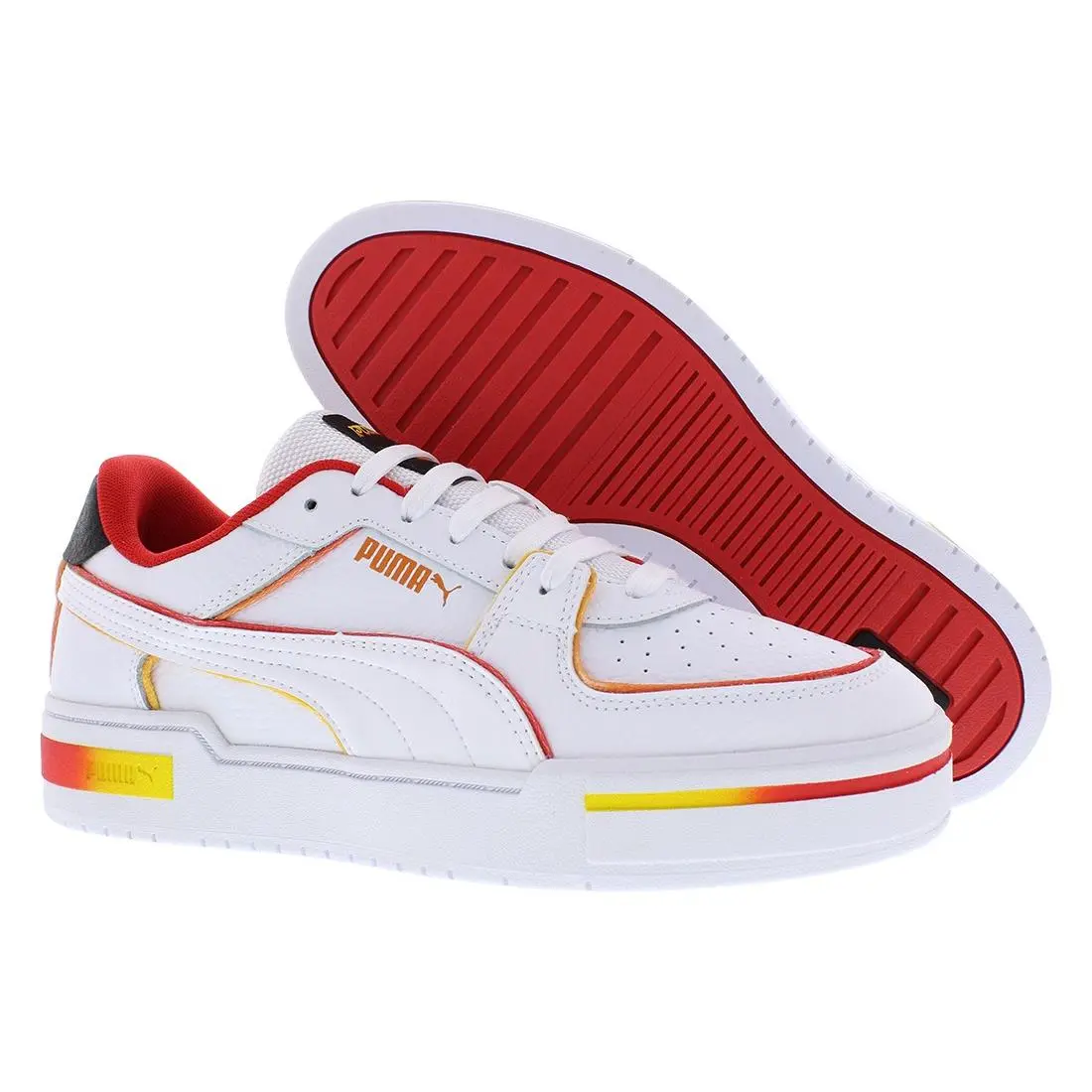 Puma CA Pro Flames Mens Shoes Size 13 Color: Puma White/high Risk Red