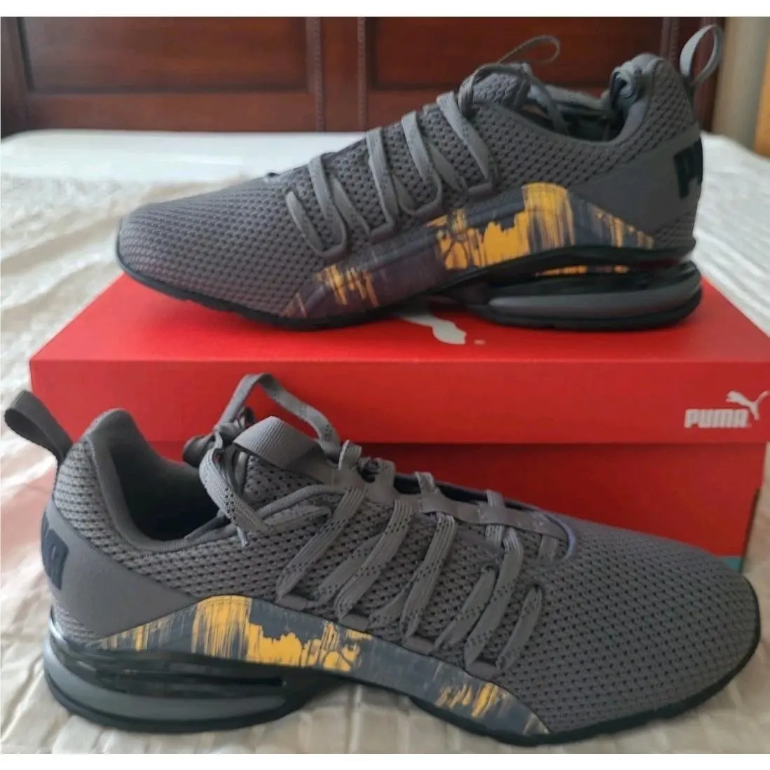 Puma Axelion Metaspeed Camo Men`s Running Shoes Size 10 Gray 309727-02