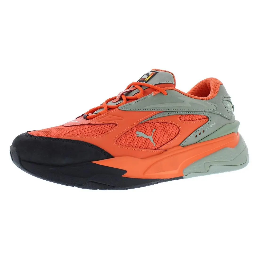 Puma shoes - Hot Heather Green Fog/Flat Dark Gray, Main: Orange (UPC: 196857623643) 0