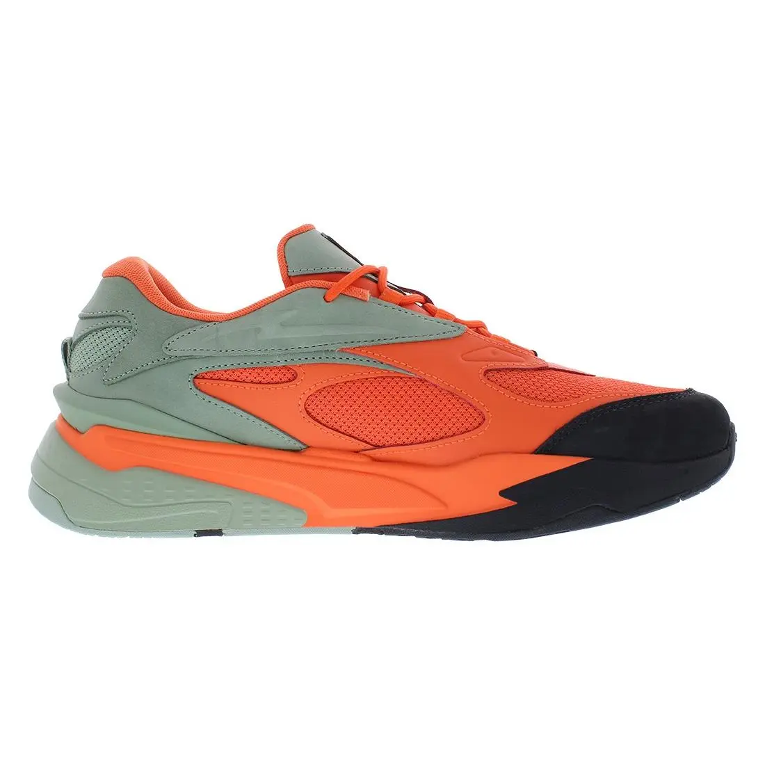 Puma shoes - Hot Heather Green Fog/Flat Dark Gray, Main: Orange (UPC: 196857623643) 1