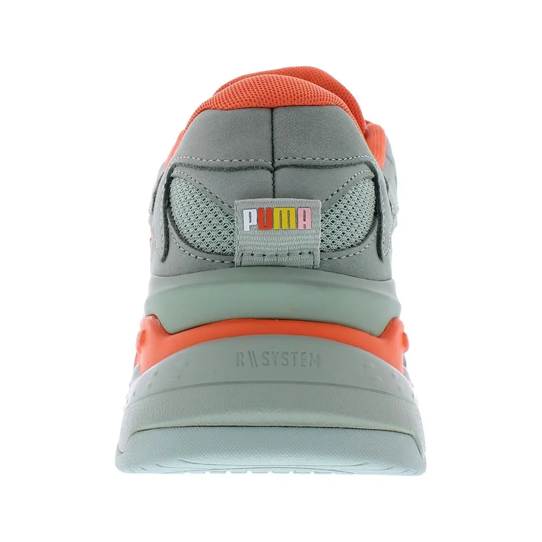 Puma shoes - Hot Heather Green Fog/Flat Dark Gray, Main: Orange (UPC: 196857623643) 2