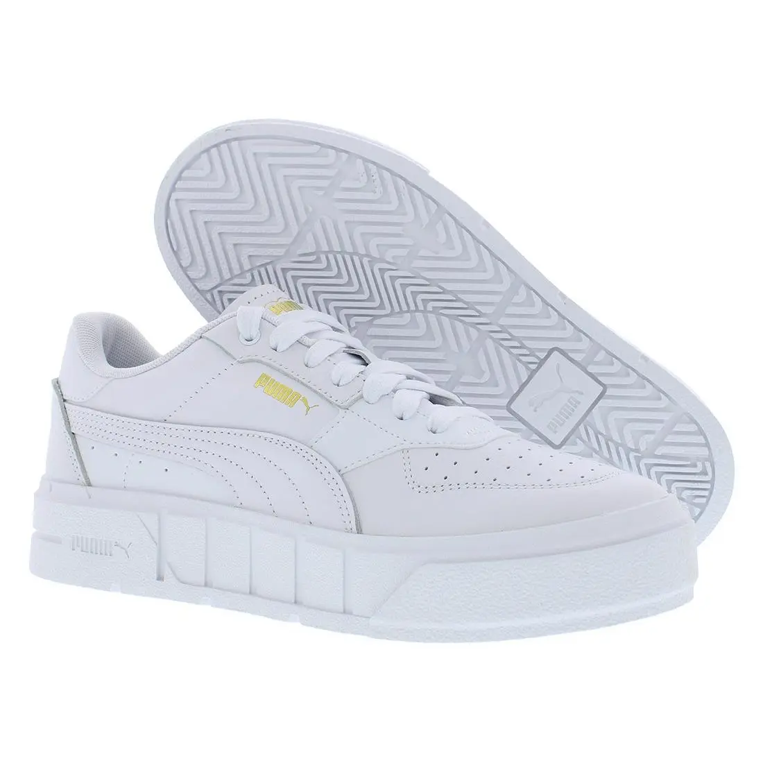 Puma Cali Court Leather Womens Shoes Size 10 Color: Puma White - Puma White, Main: White