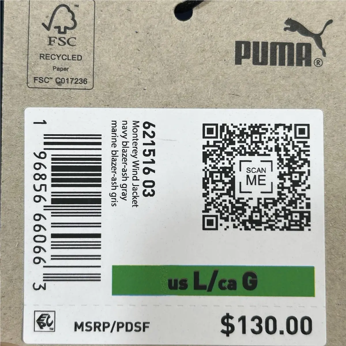 Puma clothing - Monterey Wind Jacket - Monterey Wind Jacket - Blue/Gray (UPC: 196856660663) 8