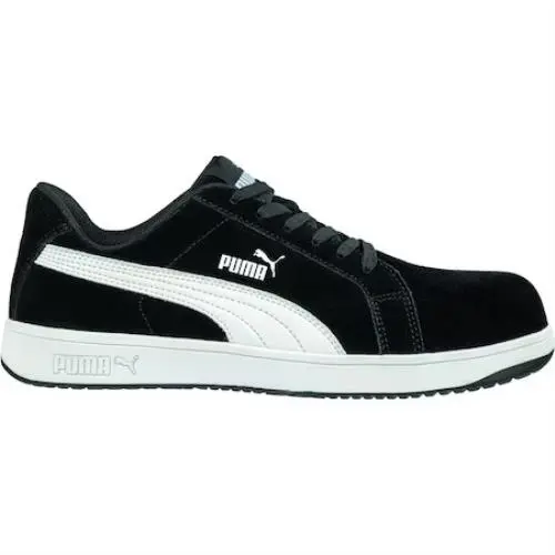 Puma Safety Shoes 640115-11-200 Women`s Athletic Shoe Black White 11 640115