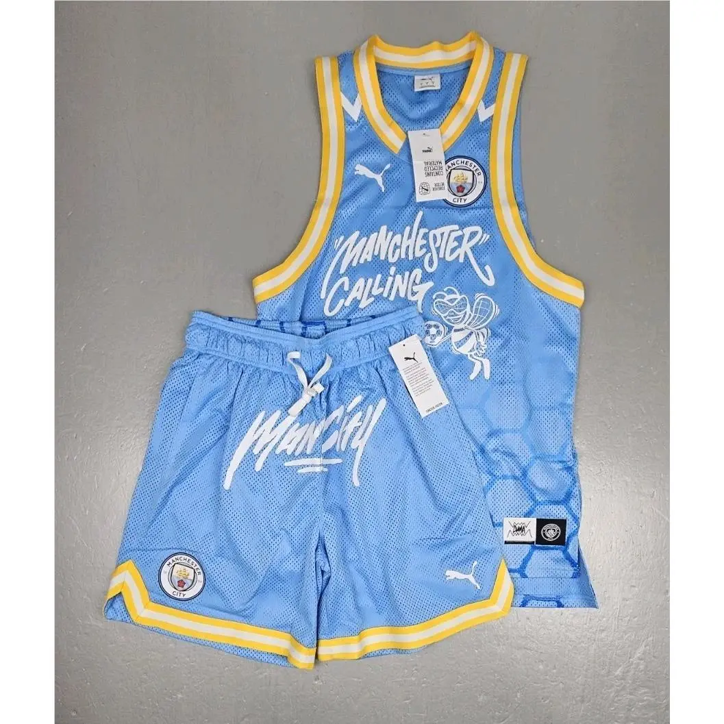 Puma Hoops X Manchester City Basketball Set Mens Small Premier League Soccer