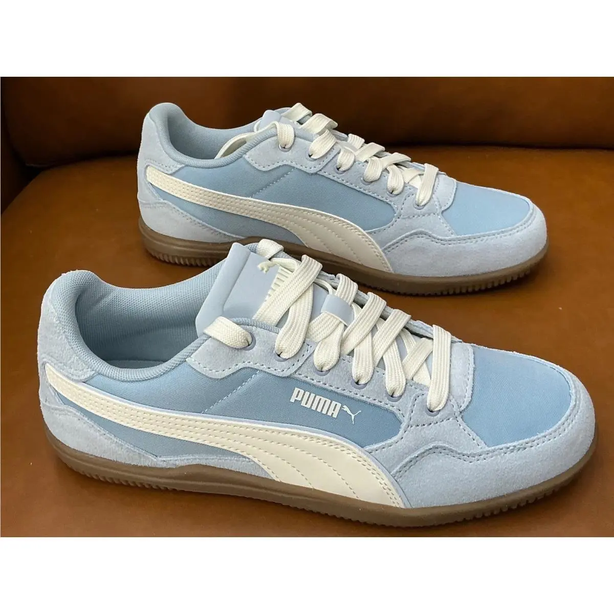 K-moda Mesh Sneakers Womens 9.5 Blue Gum Sole Retro 405756-02 by Puma
