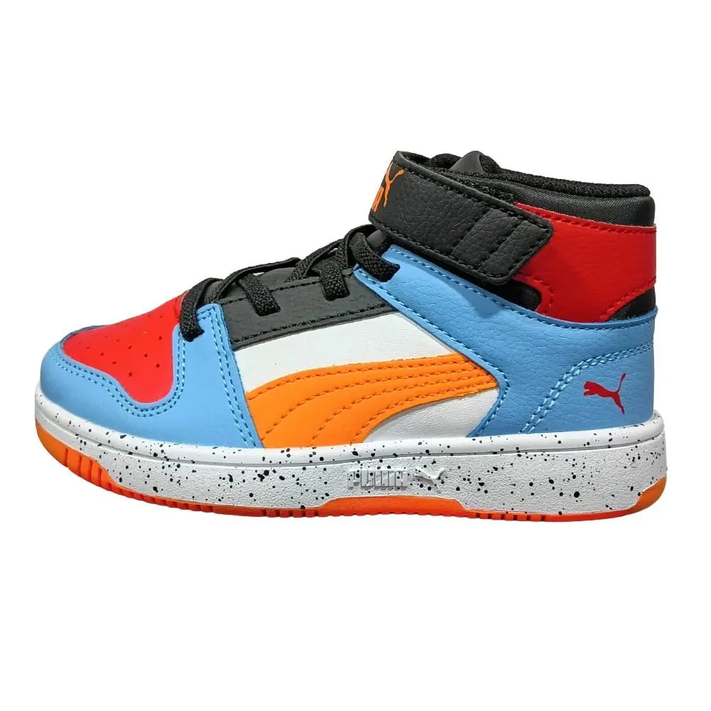 Little Kid`s Puma Rebound Layup Sls V PS Wht-orange-blue-blk 397620 02 - 11