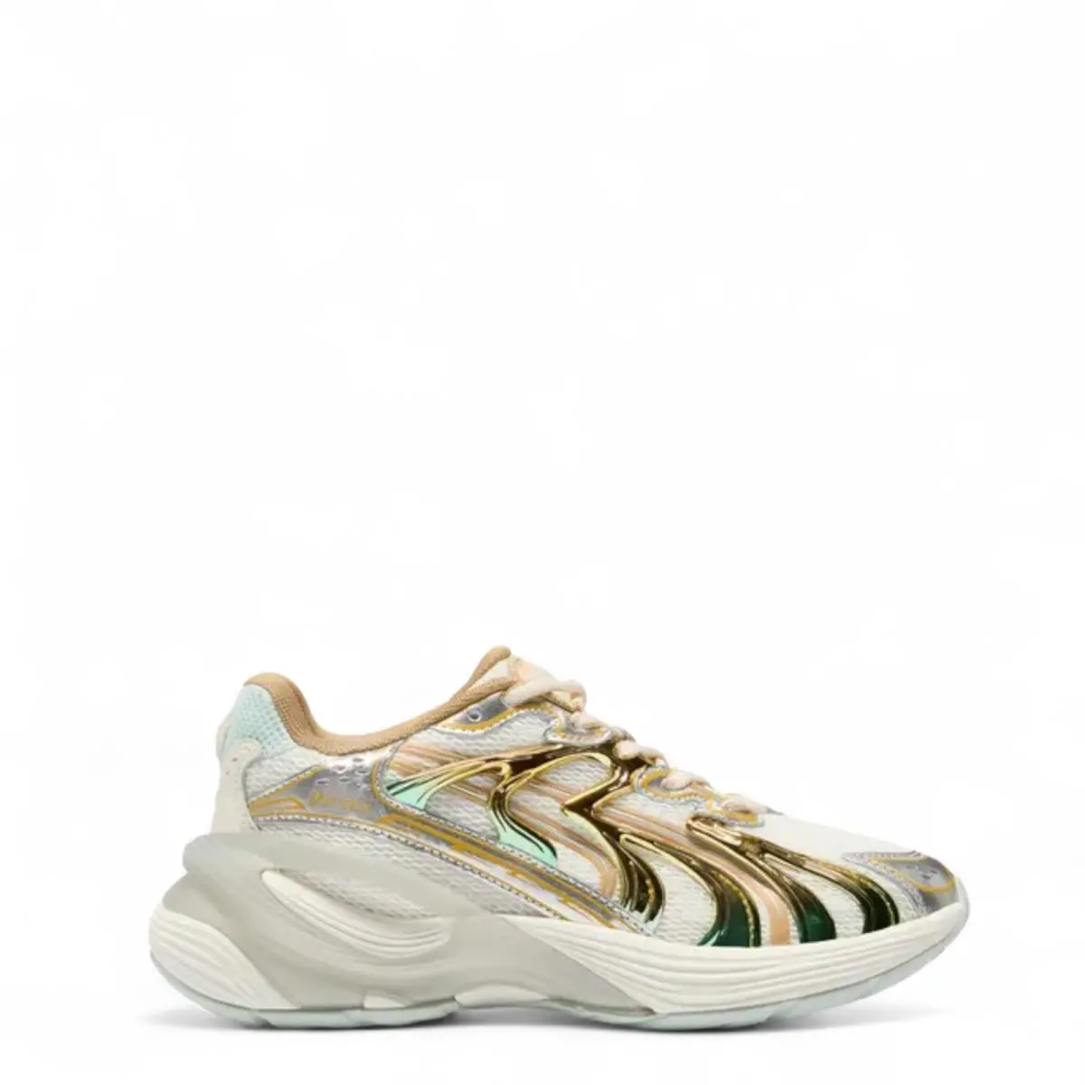 Puma Women`s Inverse Shimmer Sneakers White Gold 402972 01 - W/tags