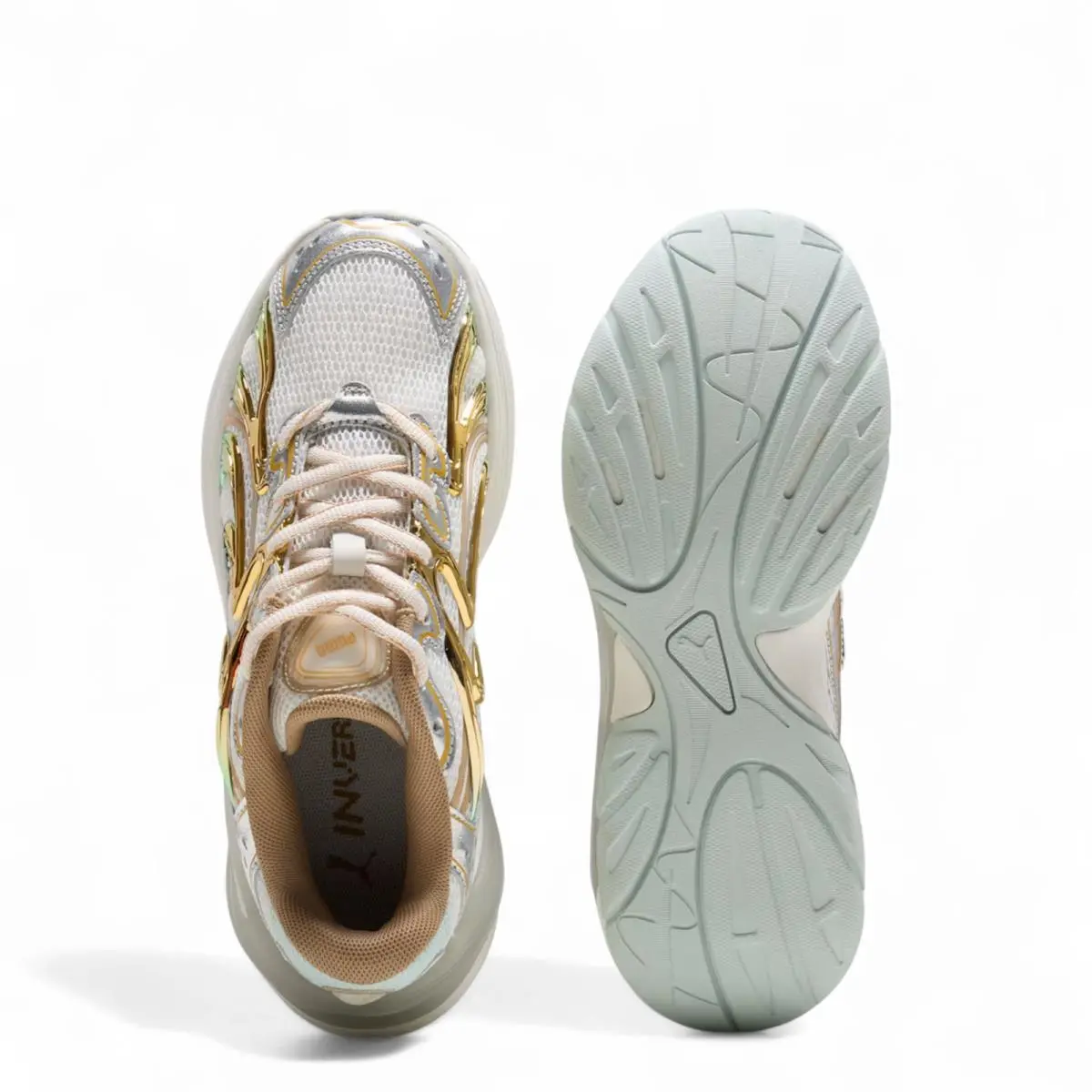 Puma shoes - PUMA Inverse - Inverse - 402972-01 - Warm White/Archive Gold (UPC: 0197674615415) 4