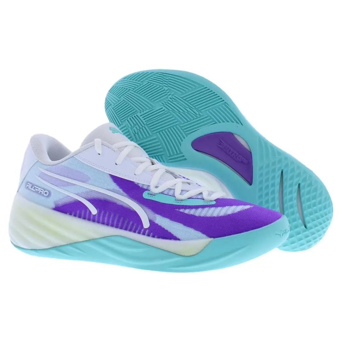Puma All Pro Nitro Mens Shoes Size 11 Color: Deep Aqua/purple Glimmer