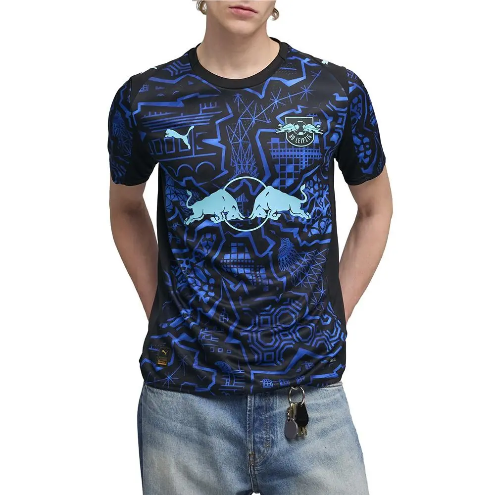 Puma clothing - PUMA Rb Leipzig Special GlowInTheDark Edition Soccer Jersey - 78402901 - Black, Blue (UPC: 199259338436) 1