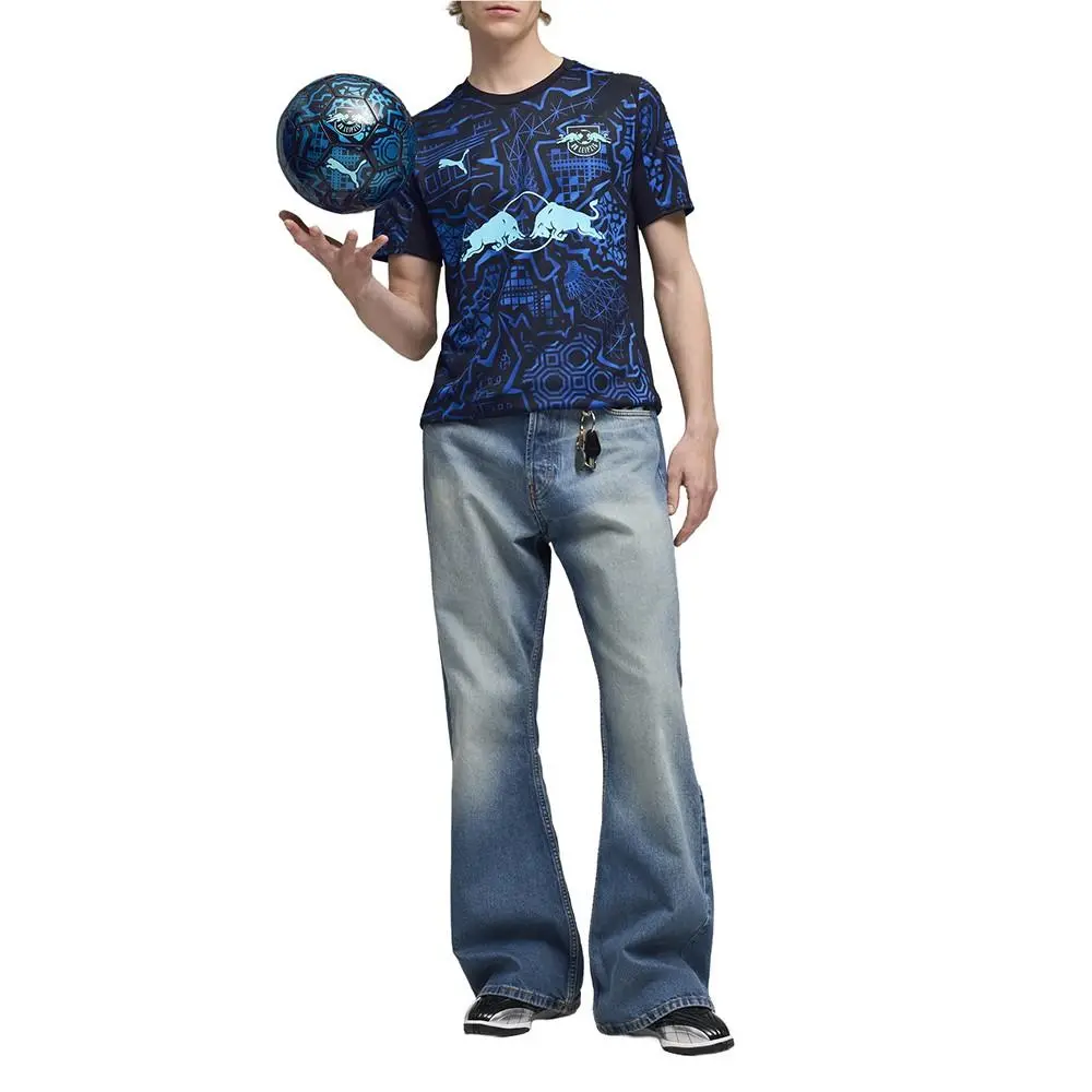 Puma clothing - PUMA Rb Leipzig Special GlowInTheDark Edition Soccer Jersey - 78402901 - Black, Blue (UPC: 199259338436) 5
