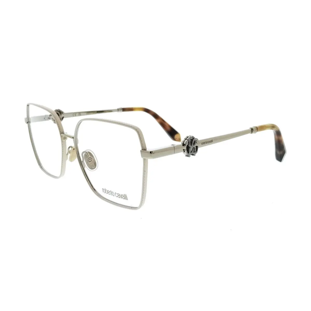 Roberto Cavalli VRC029 570492 Lt Gold Colors 0 Square Unisex Optical Frames