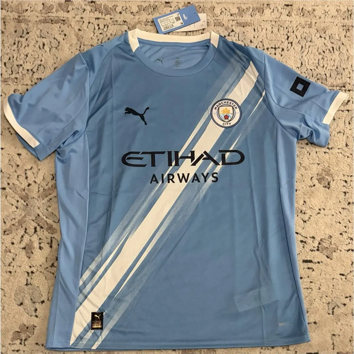 Puma Manchester City Home 2025/2026 780338-01 Blue Jersey Men`s Sz: L