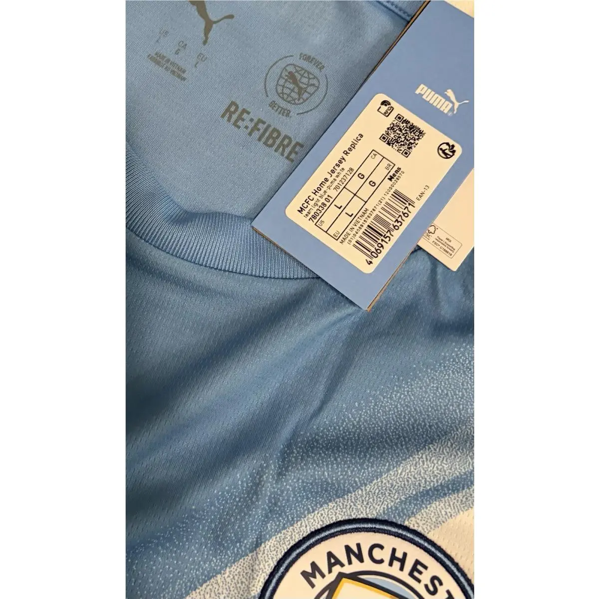 Puma clothing - Puma Manchester City Home - Manchester City Home - Blue (UPC: 4069157637671) 4