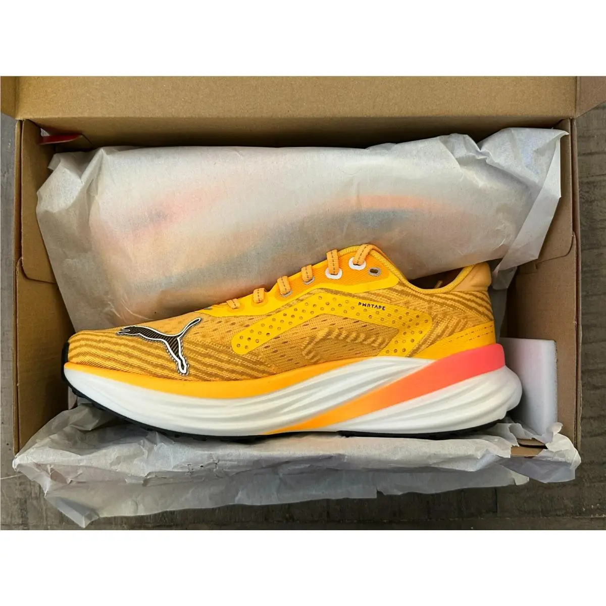 Puma Men’s US 7.5 Magnify Nitro 2 Tech Running Shoes Sun Stream Sunset 380090-04