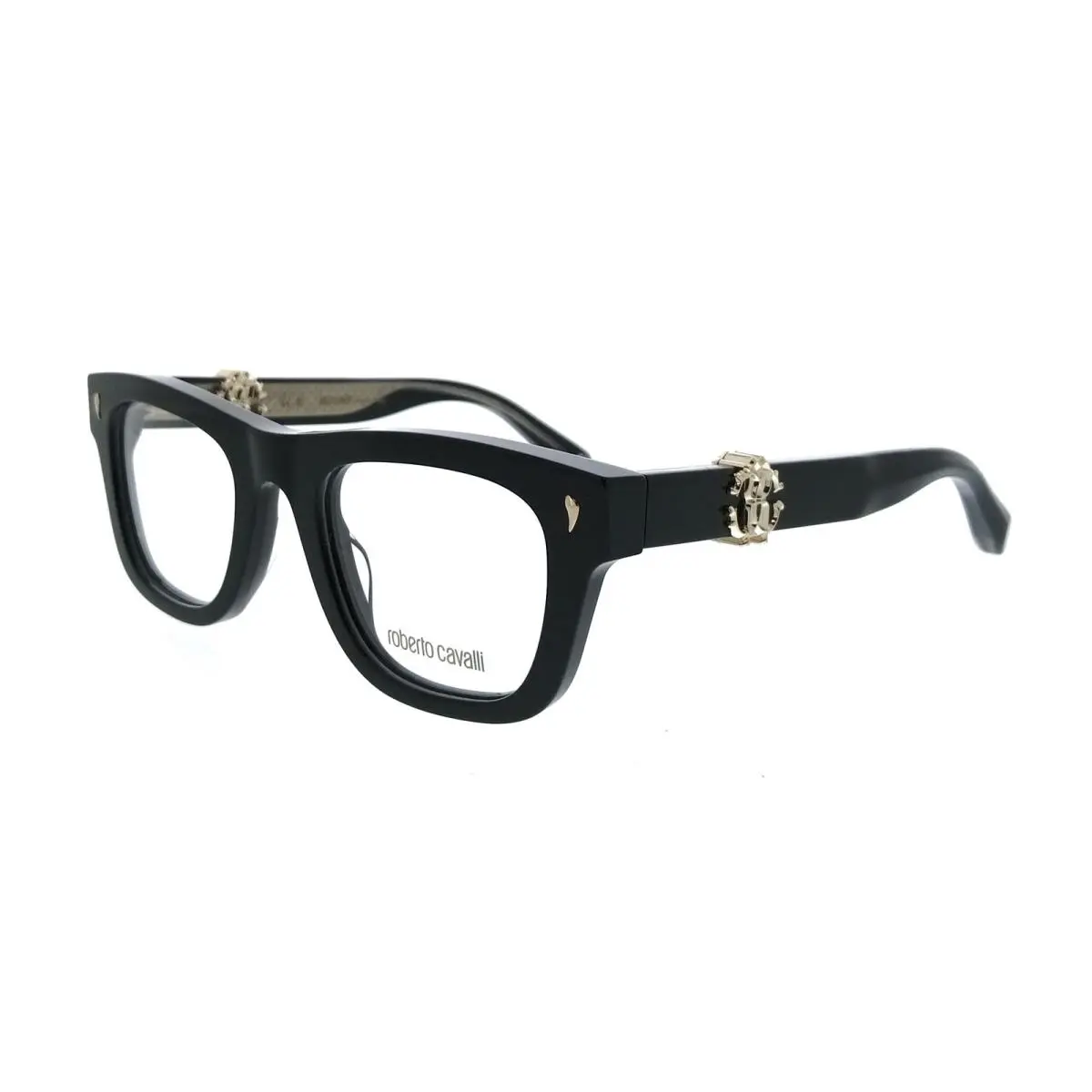 Roberto Cavalli VRC052 49700Y Shiny Black Square Unisex Optical Frames