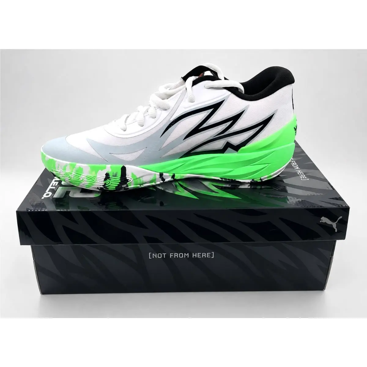 Lamelo MB.02 Lo Lamel-o Electro Green/white 379408-01 Men`s Size 9.5 by Puma