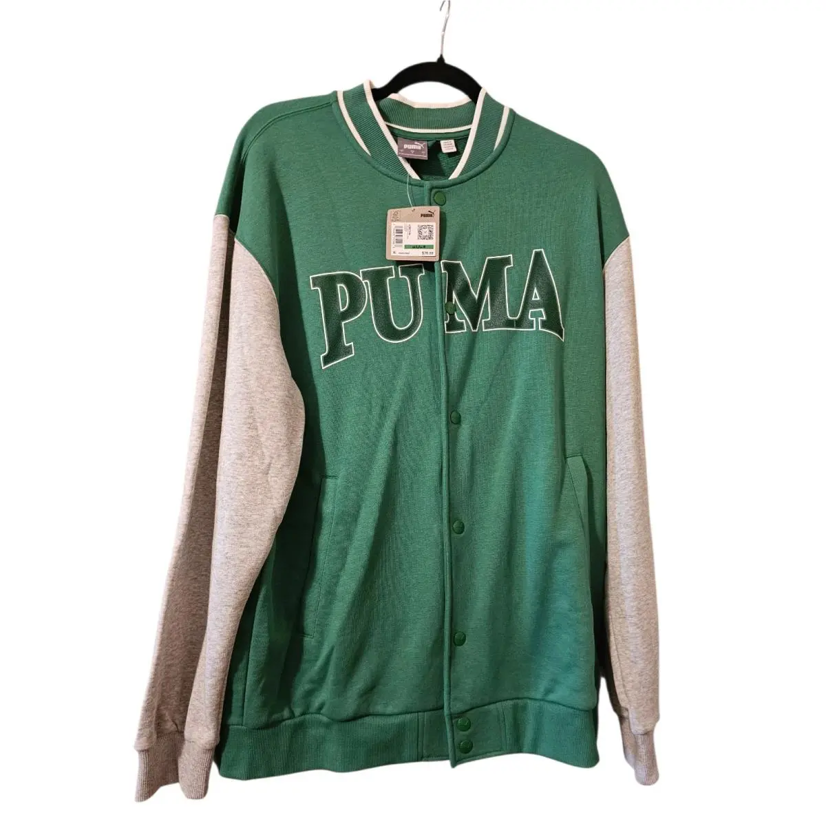 Puma Squad Men`s Track Jacketsize Large Green