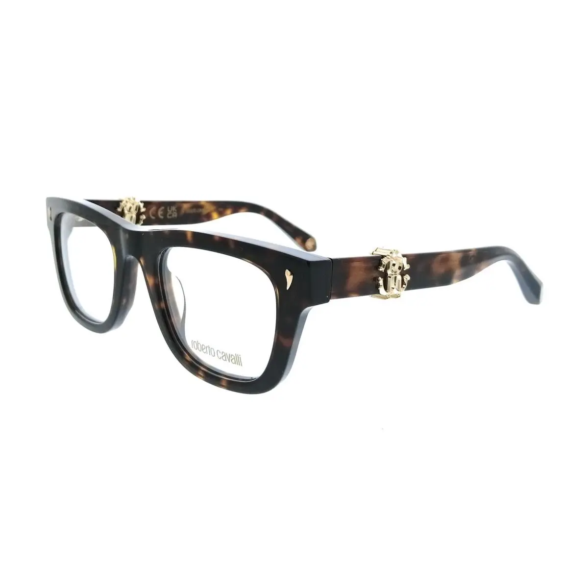 Roberto Cavalli VRC052 4901AY Dark Havana Square Unisex Optical Frames
