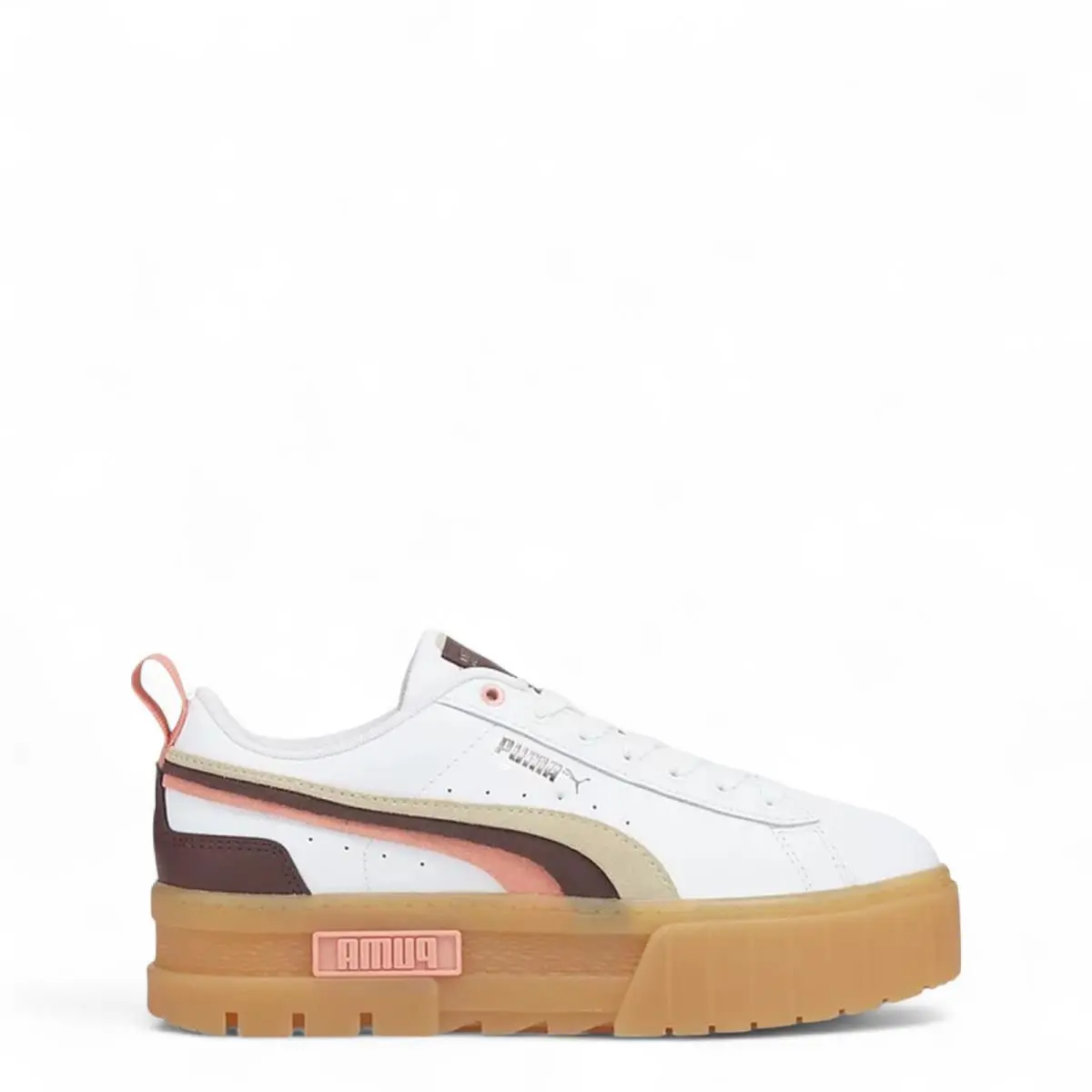 Puma Women`s Puma Mayze Triplex Sneakers 383928 01 White Brown - W/box
