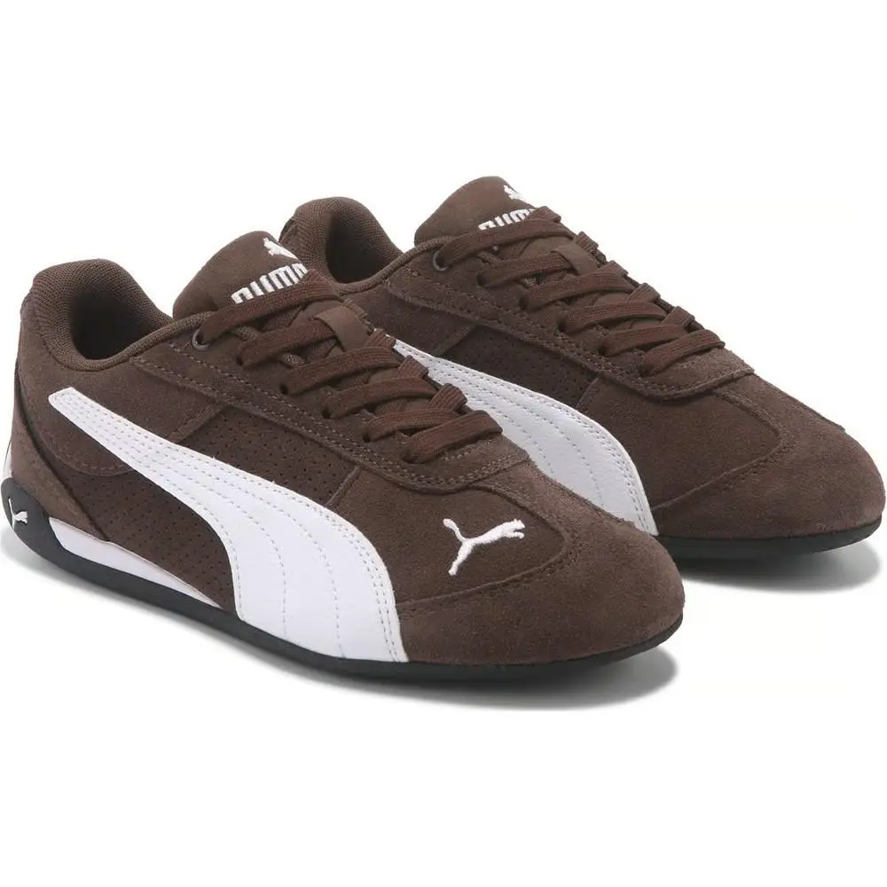 Puma Women`s Replicatch SD Sneaker Chocolate Brown/white Sz 7