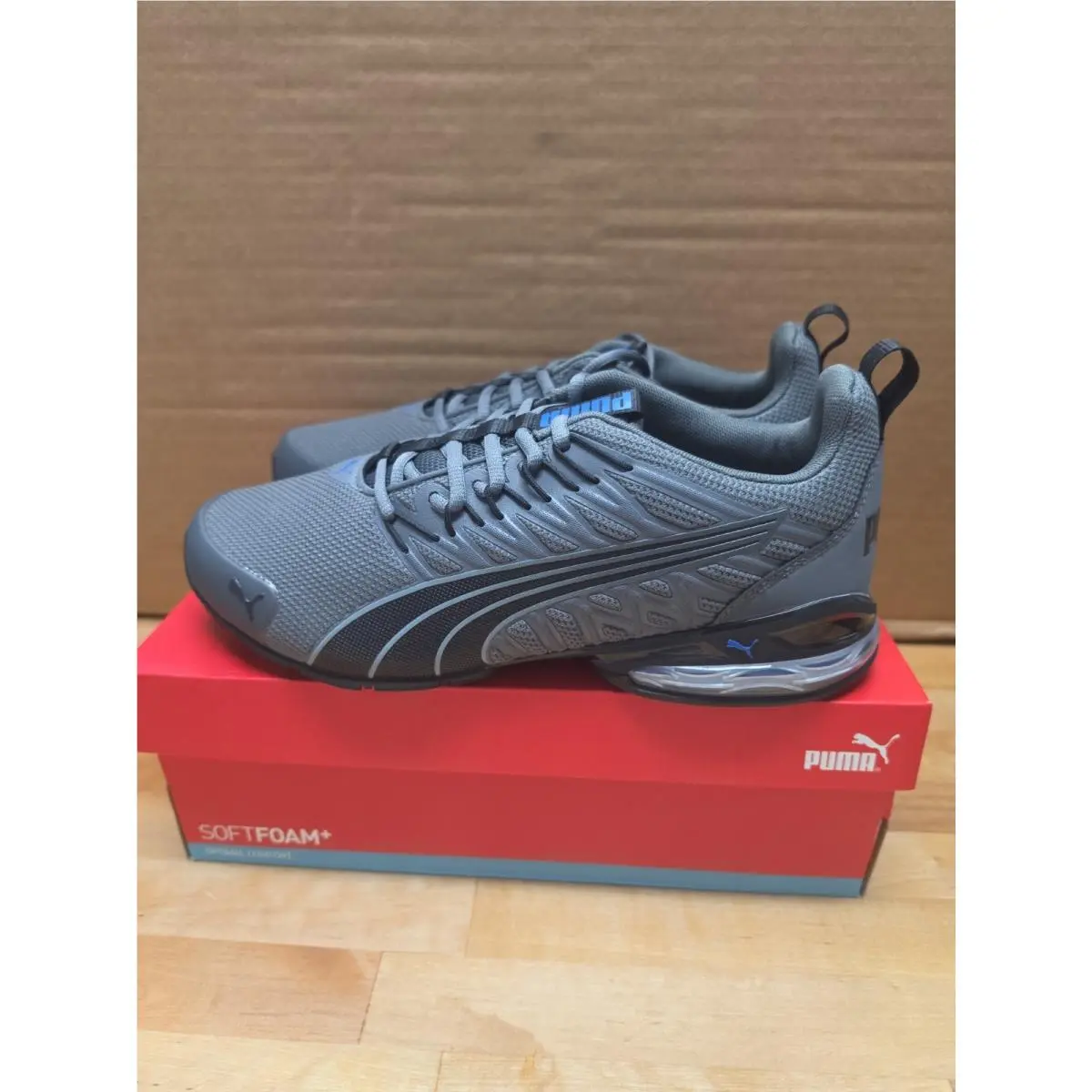 Puma Men`s Voltaic Evo Wide Running Shoe Cool Dark Gray/black Size 9