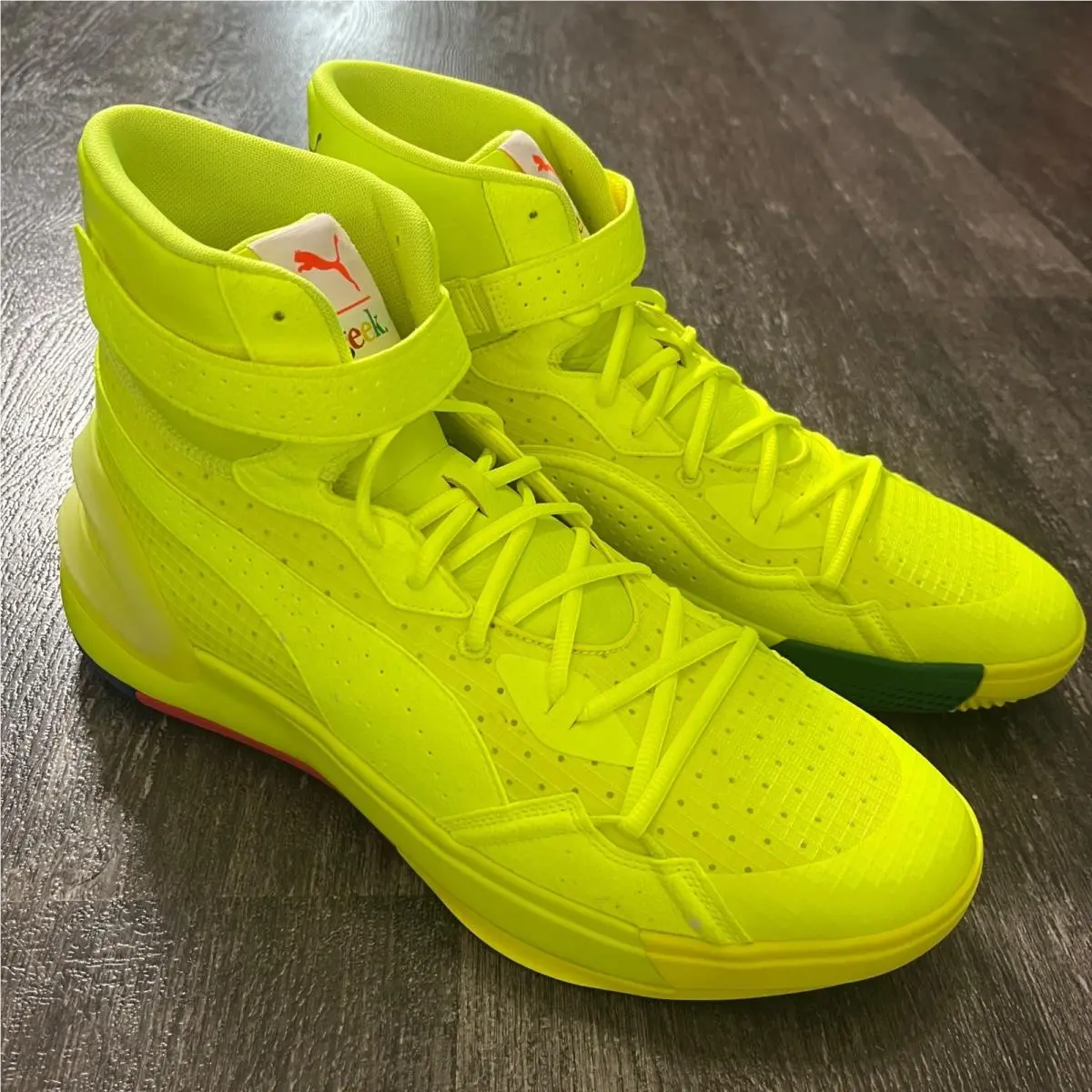 x Fashion Geek Rudy Gay Basketball Shoes Neon Yellow Men Sneakers Size 16 by Puma