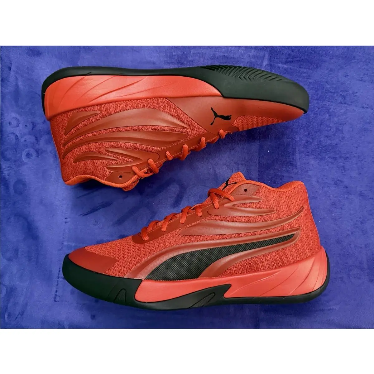 Court Pro Basketball Sneakers Mens 8 Red Black Trim Shoes 310829-02 by Puma